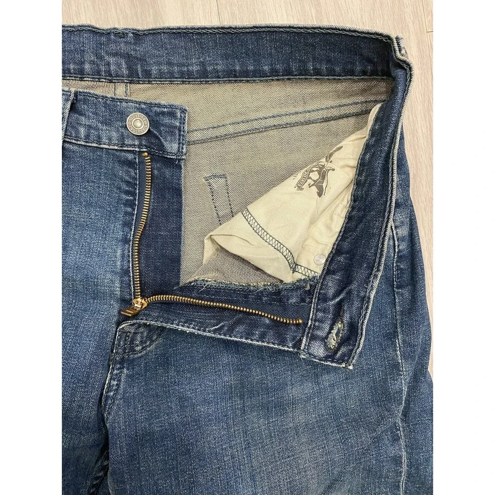 Levis‎ Jeans Men 34 X 32 Blue 514 Mid Rise Straight Stretch Denim Made In Egypt